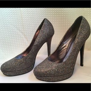 Carlos Santana sparkling glitter heels